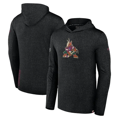 Sweat à capuche léger Authentic Pro pour homme Fanatics Black Arizona Coyotes