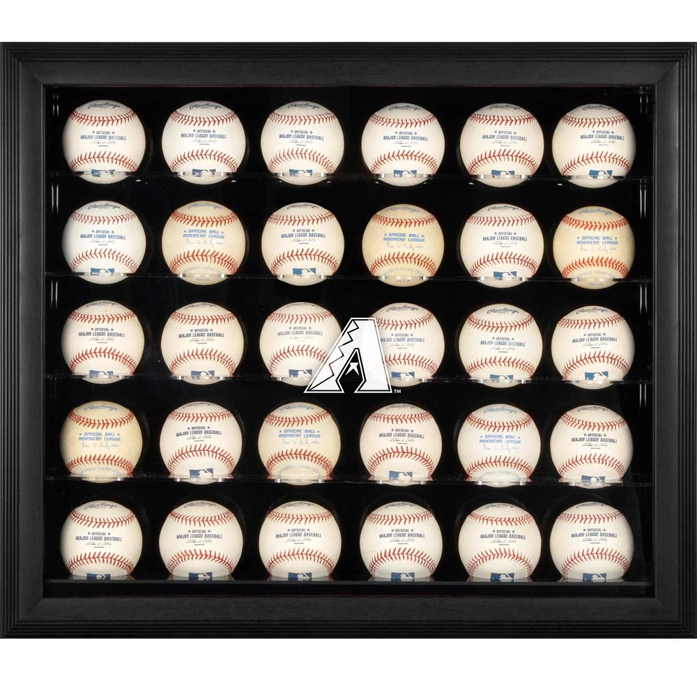 Arizona Diamondbacks Logo Black Framed 30-Ball Display Case