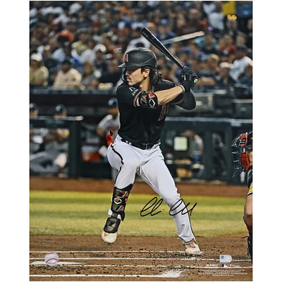 Corbin Carroll, joueur des Diamondbacks de l'Arizona, a dédicacé sa photo de recrue de l'année 2023 de la Ligue nationale, 16" x 20" en maillot noir