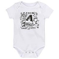 Infant  Black Arizona Diamondbacks Batter Up 3-Pack Bodysuit Set