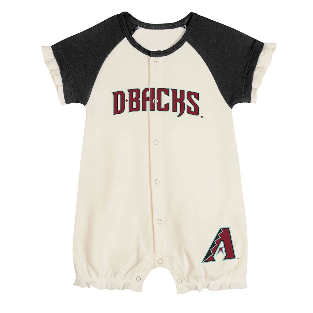 Infant  White Arizona Diamondbacks Slide Run Raglan Coveralls
