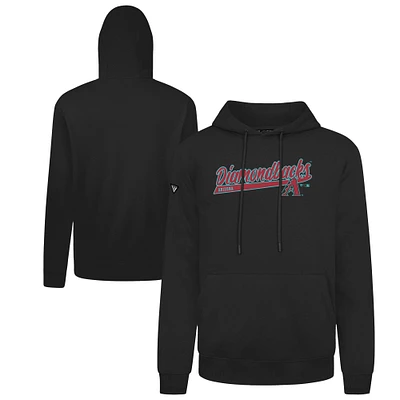 Men's Levelwear  Black Arizona Diamondbacks Podium Fleece Pullover Hoodie
