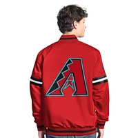 Men's Starter  Red Arizona Diamondbacks Scout Full-Snap Varsity Jacket