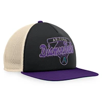 Men's Fanatics Black/Purple Arizona Diamondbacks Cooperstown Collection Talley Foam Trucker Snapback Hat