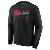 Men's Fanatics Black Arizona Diamondbacks Focus Fleece Pullover Sweatshirt