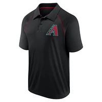 Men's Fanatics Black Arizona Diamondbacks Strong Alone Raglan Polo