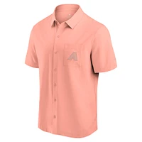 Men's Fanatics Coral Arizona Diamondbacks Front Office Button-Up Shirt