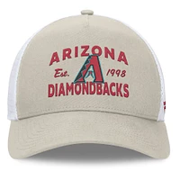 Men's Fanatics Stone Arizona Diamondbacks A-Frame Trucker Adjustable Hat