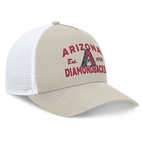 Men's Fanatics Stone Arizona Diamondbacks A-Frame Trucker Adjustable Hat