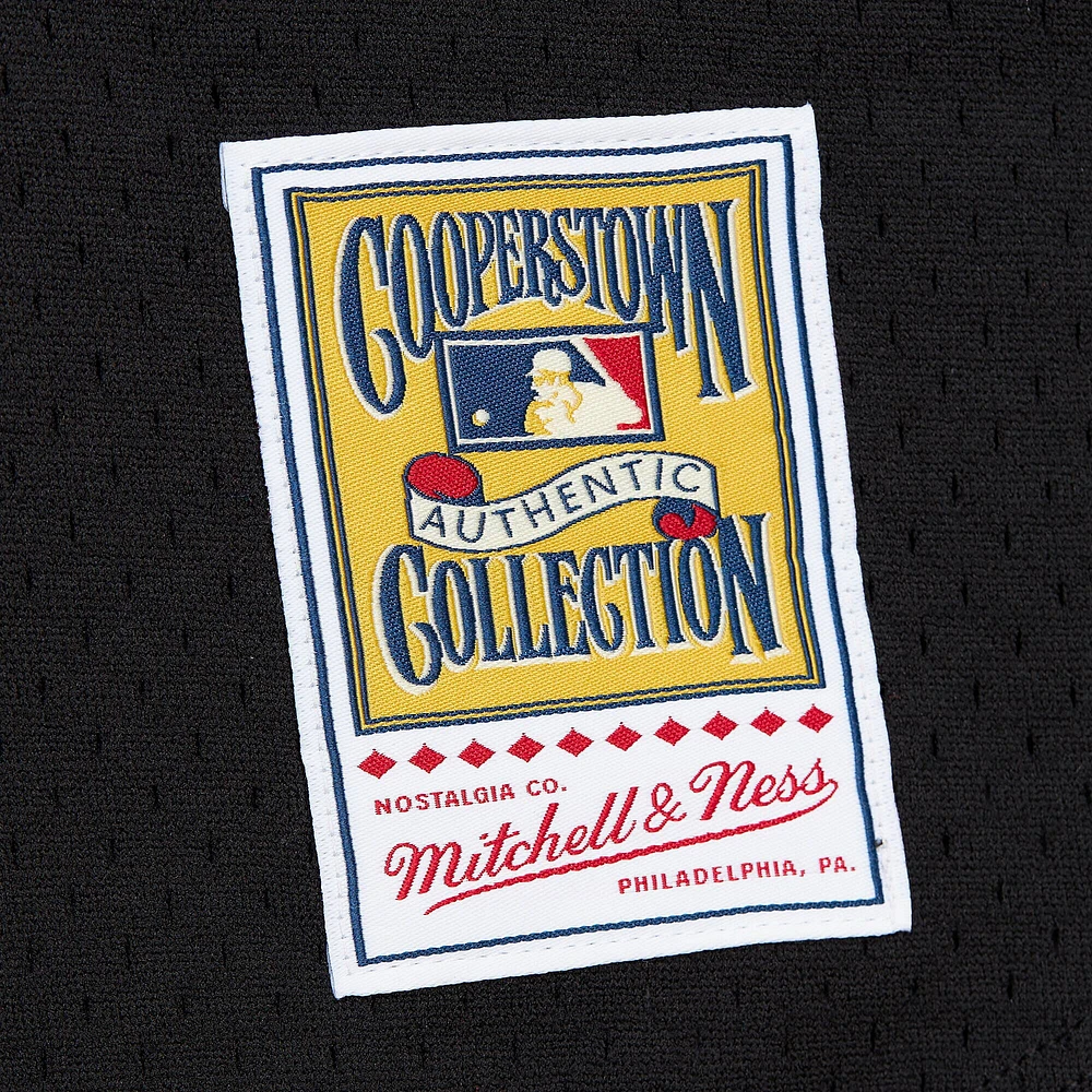 Men's Mitchell & Ness Randy Johnson Black Arizona Diamondbacks Cooperstown Collection Mesh Batting Practice Button-Up Jersey