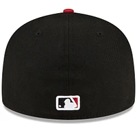 Men's New Era  Black/Red Arizona Diamondbacks Road Authentic Collection On-Field 59FIFTY Fitted Hat