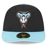 Men's New Era  Black Arizona Diamondbacks 2025 Batting Practice Low Profile 59FIFTY Fitted Hat