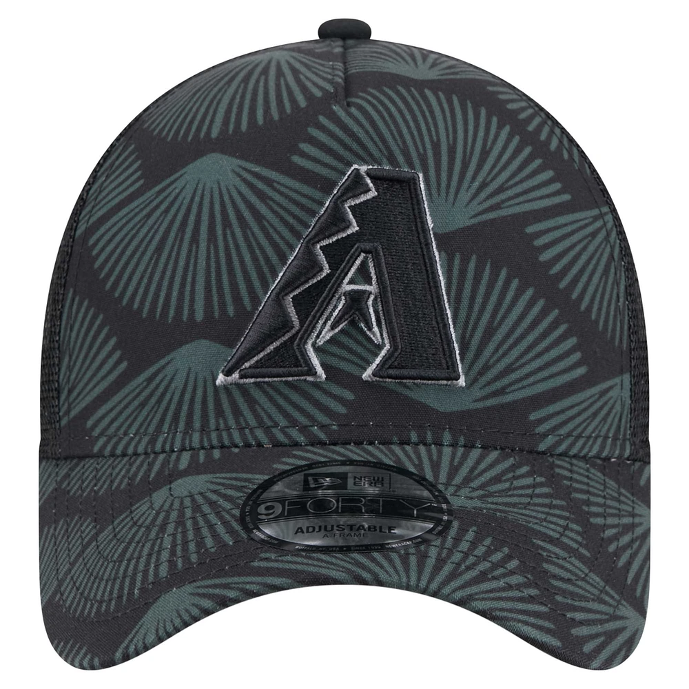 Men's New Era  Black Arizona Diamondbacks 9FORTY A-Frame Trucker Adjustable Hat