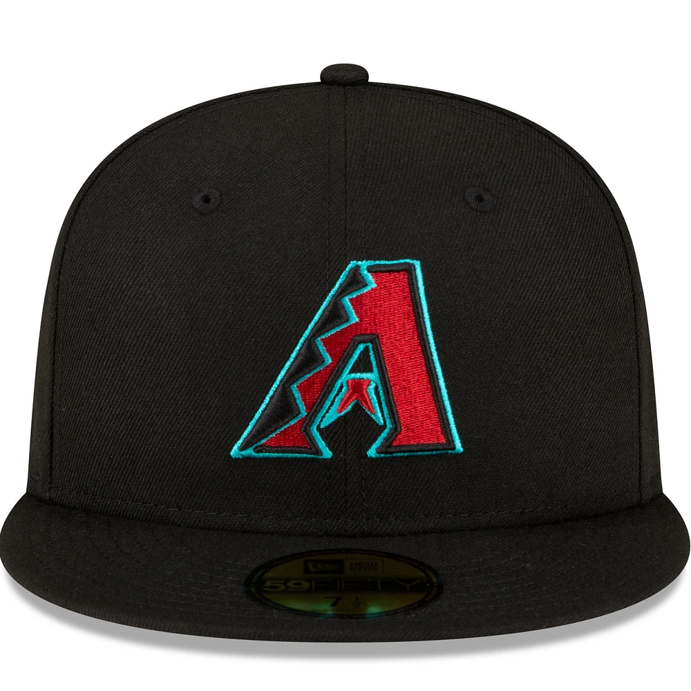 Casquette ajustée 59FIFTY sur le terrain de la collection authentique alternative des Diamondbacks l'Arizona New Era noire pour hommes