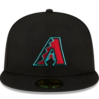 Casquette ajustée 59FIFTY sur le terrain de la collection authentique alternative des Diamondbacks l'Arizona New Era noire pour hommes