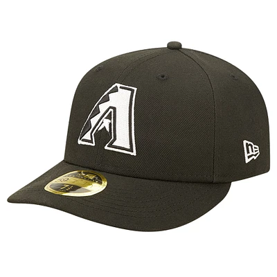 Casquette ajustée 59FIFTY Low Profile Arizona Diamondbacks New Era pour hommes, noire