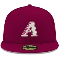 Men's New Era Cardinal Arizona Diamondbacks White Logo 59FIFTY Fitted Hat