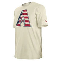 Men's New Era Cream Arizona Diamondbacks Americana Flag Fill T-Shirt