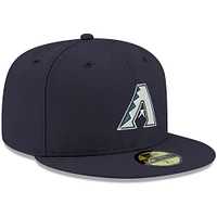 Men's New Era Navy Arizona Diamondbacks White Logo 59FIFTY Fitted Hat