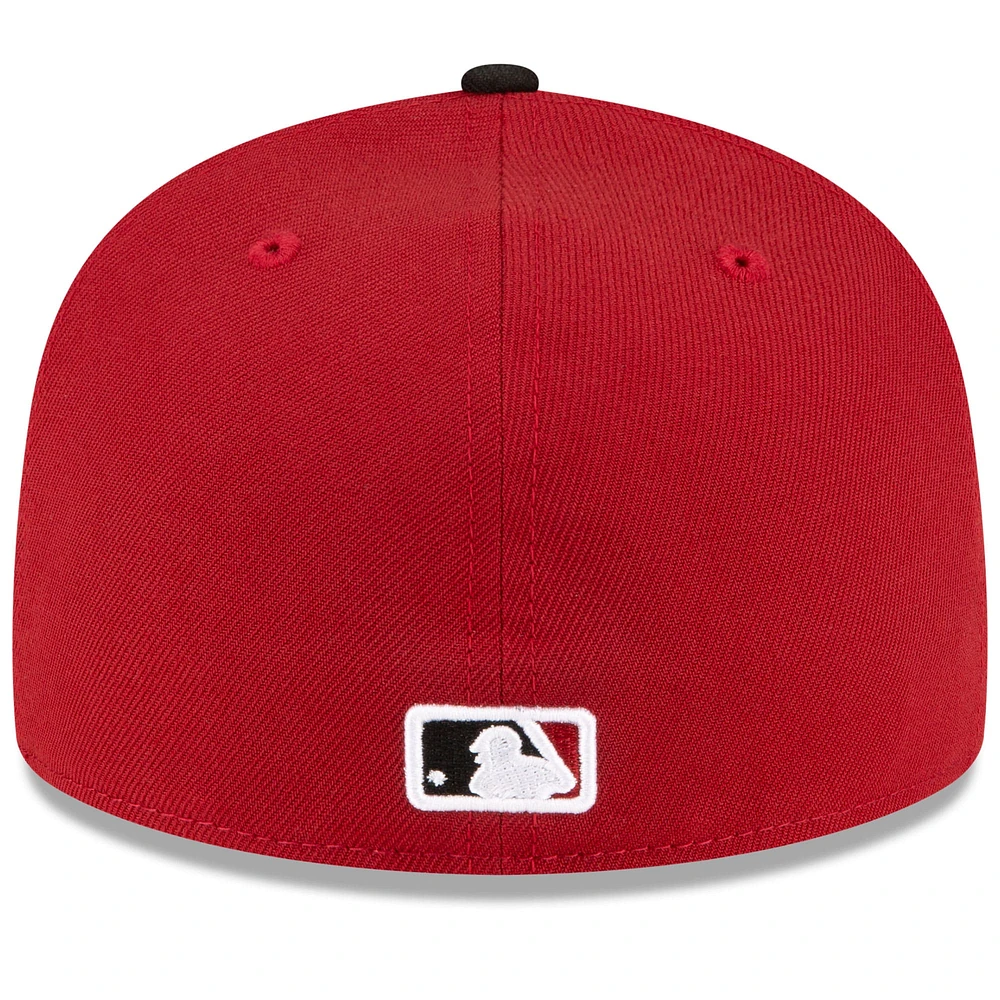 Men's New Era  Red/Black Arizona Diamondbacks Home Authentic Collection On-Field 59FIFTY Fitted Hat