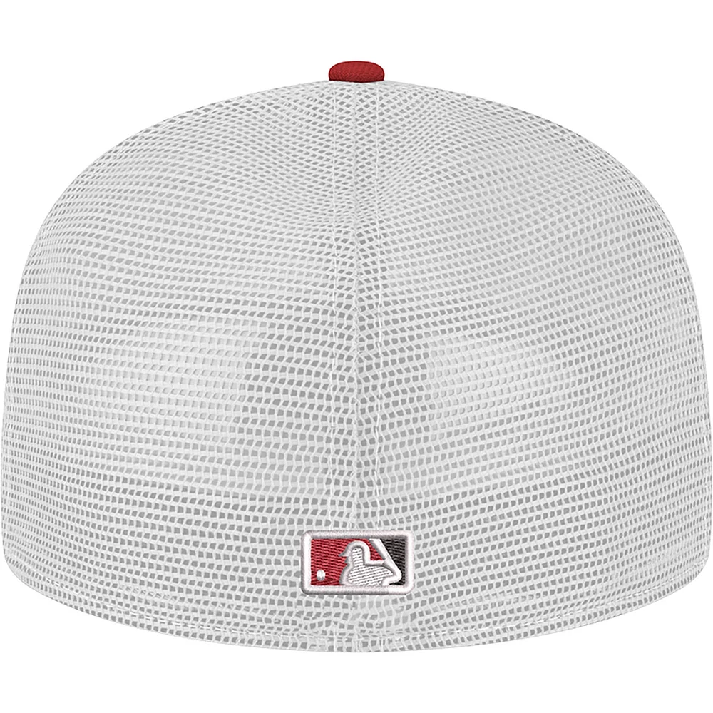 Men's New Era Red Arizona Diamondbacks Team Color 59FIFTY Trucker Fitted Hat