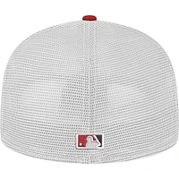Men's New Era Red Arizona Diamondbacks Team Color 59FIFTY Trucker Fitted Hat