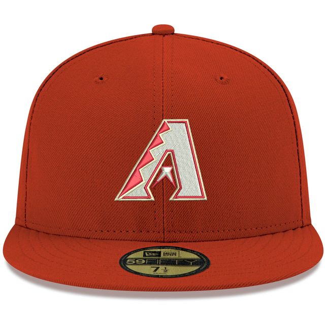 Casquette ajustée 59FIFTY blanche avec logo Arizona Diamondbacks New Era pour homme