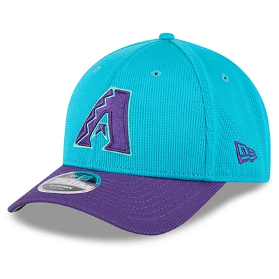 Casquette ajustable M-Crown 9FORTY pour homme, bleu sarcelle/violet, Arizona Diamondbacks 2025 City Connect Batting Practice, New Era
