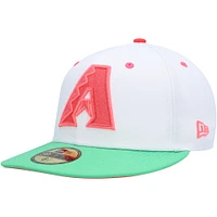 Men's New Era White/Green Arizona Diamondbacks Inaugural Season Watermelon Lolli 59FIFTY Fitted Hat