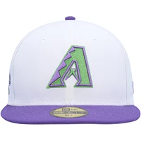 Men's New Era White Arizona Diamondbacks  Side Patch 59FIFTY Fitted Hat