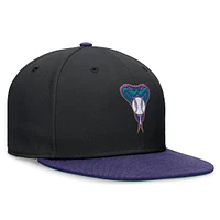 Men's Nike Black/Purple Arizona Diamondbacks Rewind Cooperstown True Performance Fitted Hat