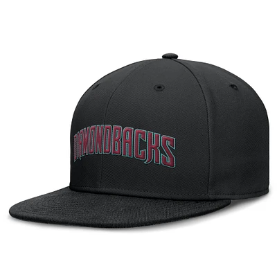 Casquette ajustée True Performance Nike noire pour homme des Arizona Diamondbacks