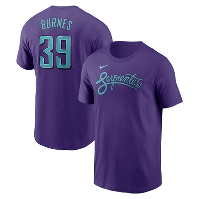 T-shirt Nike Corbin Burnes violet pour homme, Arizona Diamondbacks 2025 City Connect Fuse, nom et numéro
