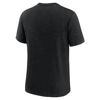 Men's Nike Heather Black Arizona Diamondbacks Logo Tri-Blend T-Shirt