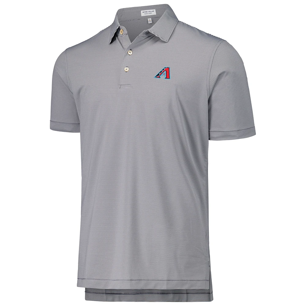 Men's Peter Millar Black Arizona Diamondbacks Jubilee Stripe Stretch Jersey Polo
