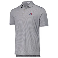 Men's Peter Millar Black Arizona Diamondbacks Jubilee Stripe Stretch Jersey Polo