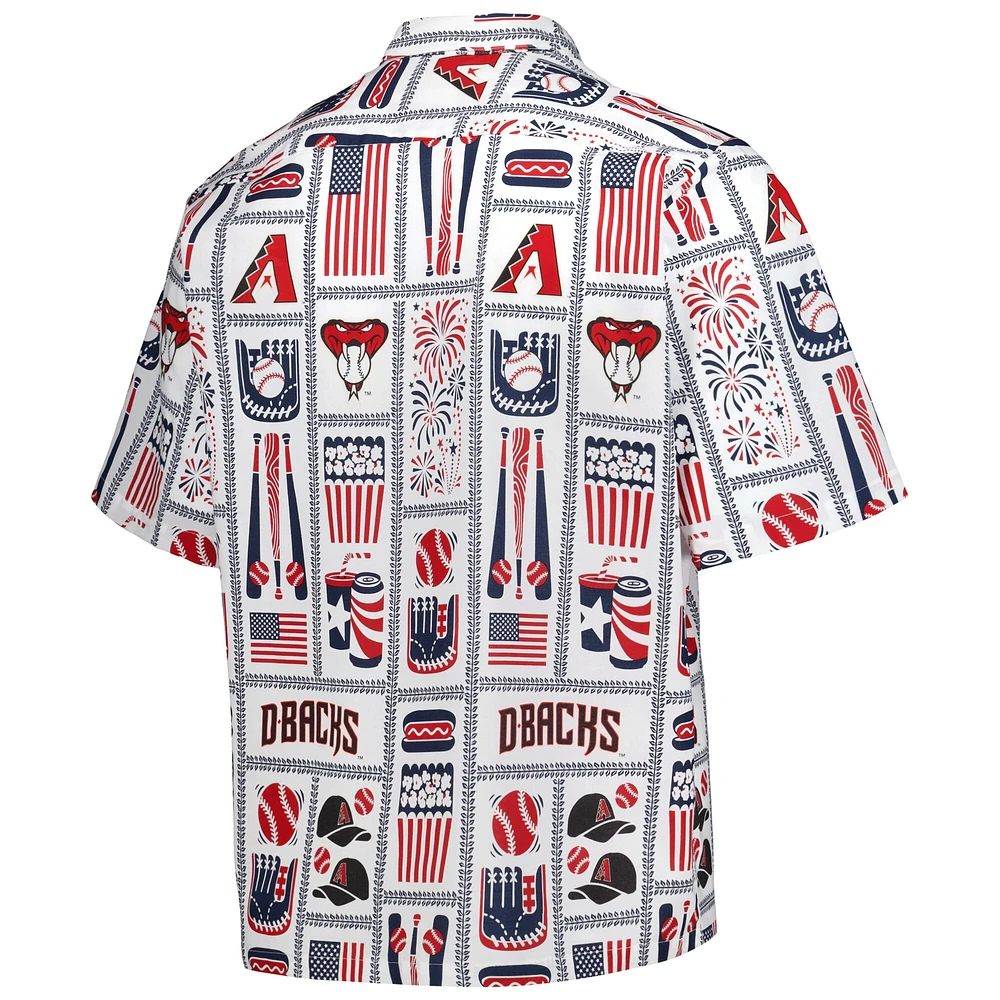 Men's Reyn Spooner White Arizona Diamondbacks Americana Button-Up Shirt