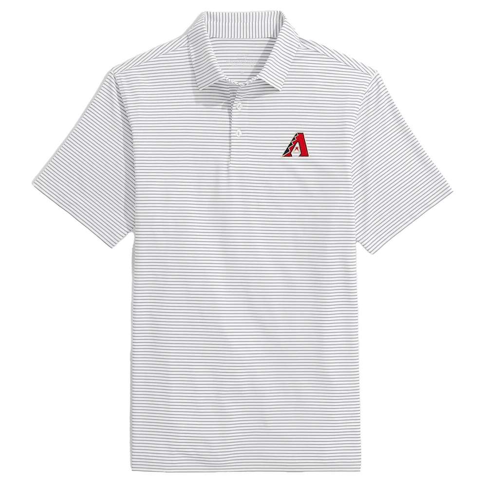 Polo à rayures Bradley Vineyard Vines pour hommes, gris Arizona Diamondbacks