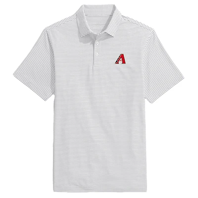Polo à rayures Bradley Vineyard Vines pour hommes, gris Arizona Diamondbacks