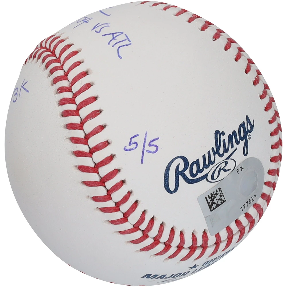 Randy Johnson Arizona Diamondbacks Autographed Baseball with Multiple Perfect Game Inscriptions