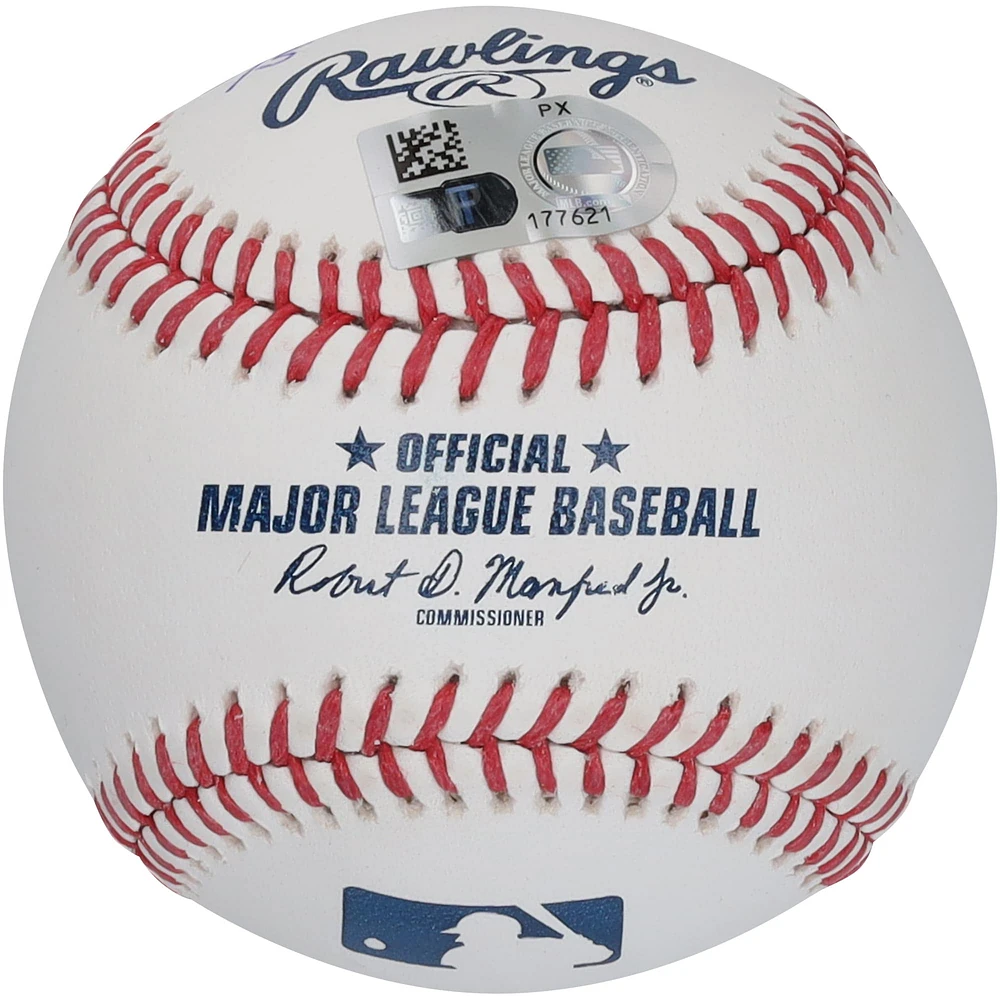 Randy Johnson Arizona Diamondbacks Autographed Baseball with Multiple Perfect Game Inscriptions