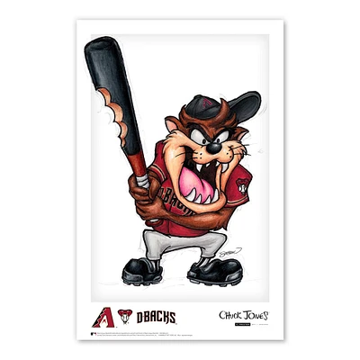 Tasmanian Devil Arizona Diamondbacks 11" x 17" Looney Tunes Poster Print