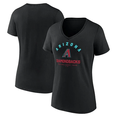 Women's  Black Arizona Diamondbacks Unrivaled V-Neck T-Shirt