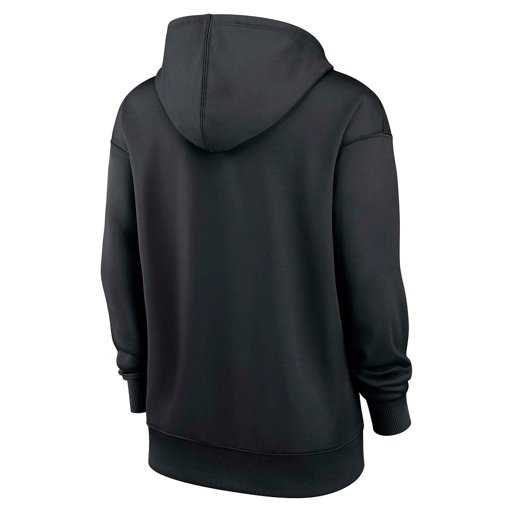 Women's Nike Black Arizona Diamondbacks Authentic Collection Performance Pullover Hoodie