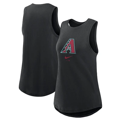 Women's Nike Black Arizona Diamondbacks Legacy Icon High Neck Performance Tank Top