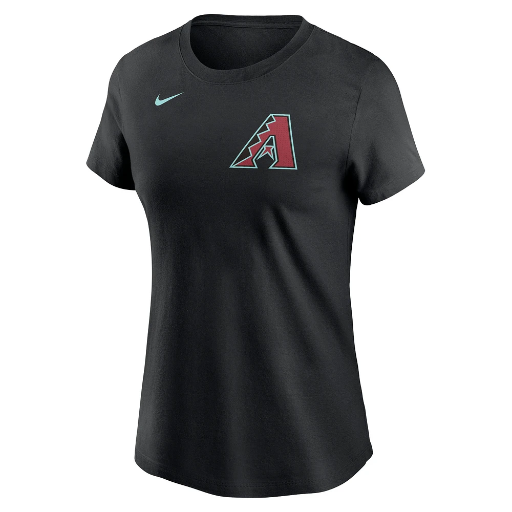 Women's Nike Corbin Carroll Black Arizona Diamondbacks 2024 Fuse Name & Number T-Shirt