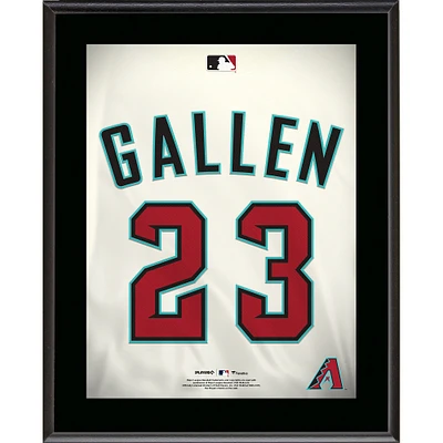 Plaque de joueur sublimée avec numéro de maillot des Diamondbacks de l'Arizona de Zac Gallen, 10,5" x 13"