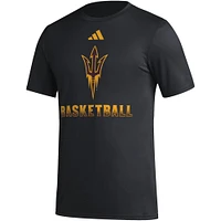 Men's adidas  Black Arizona State Sun Devils Fadeaway Basketball Pregame AEROREADY T-Shirt