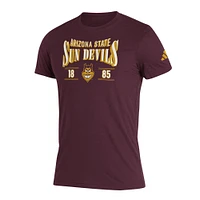 Men's adidas Maroon Arizona State Sun Devils Along The Shadow Tri-Blend T-Shirt
