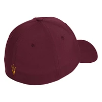 Casquette flexible avec logo de vestiaire des Sun Devils l'Arizona State adidas pour hommes marron
